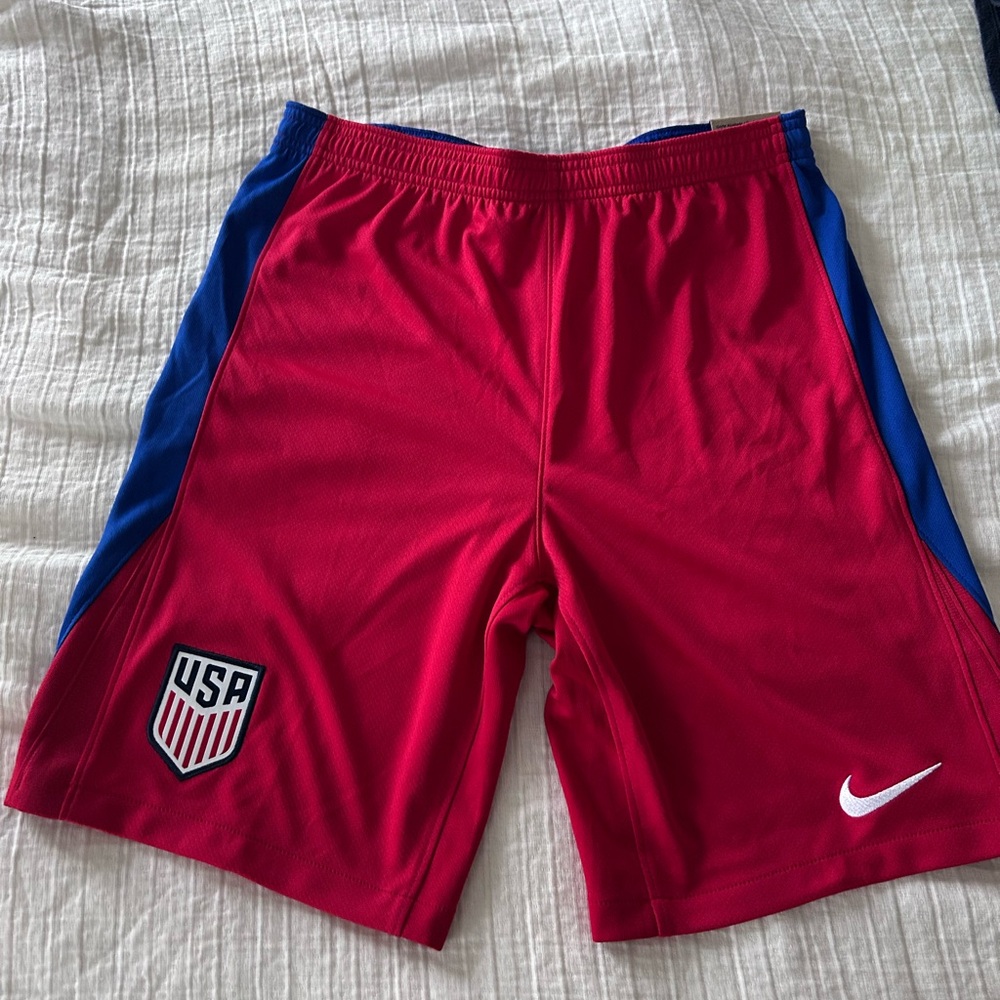 Nike Red and Blue USA Soccer Shorts